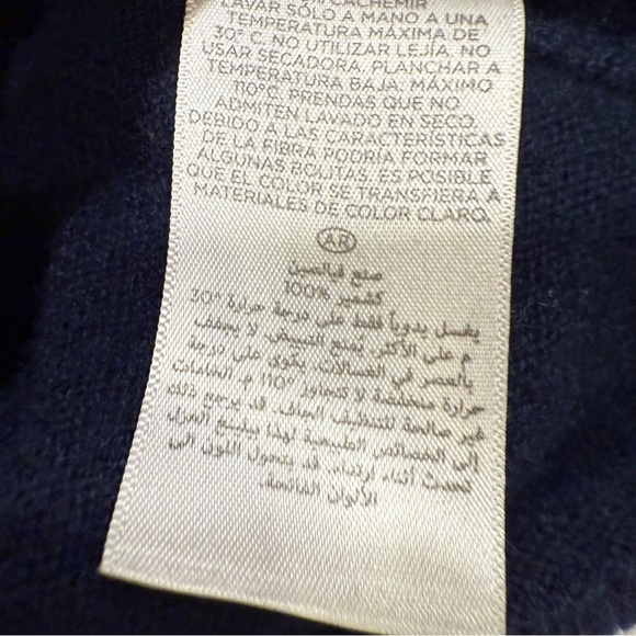 Hobbs London Women’s CASHMERE Sweater Navy Blue Pockets Sz US 8 EU 40 - Picture 11 of 11